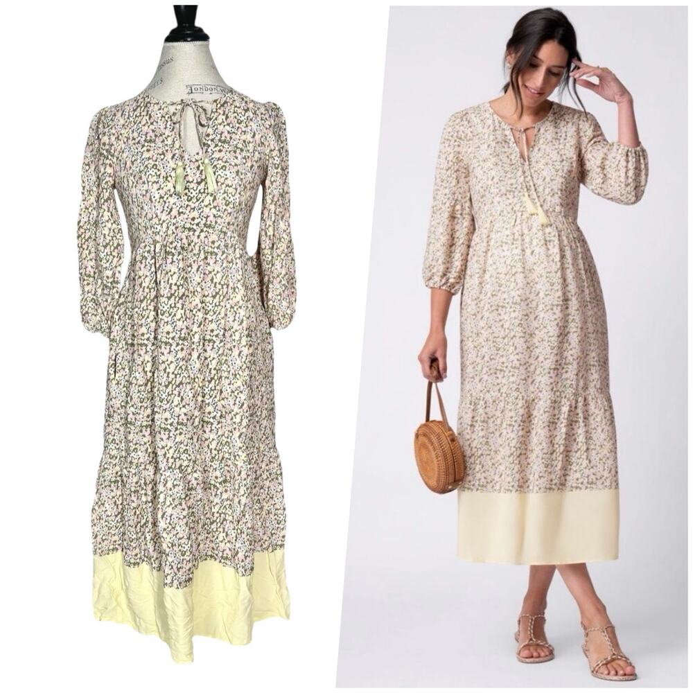 Seraphine | Women | Ditsy Floral Versatile Maternity Nursing Midi Dress | Size 2